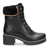 Winterstiefelette PANAMA JACK, Damen, Gr. 36, schwarz, Nappaleder, klassisch, Schuhe Schnürstiefelette Winterstiefelette, mit kuscheligem Lammfell Futter