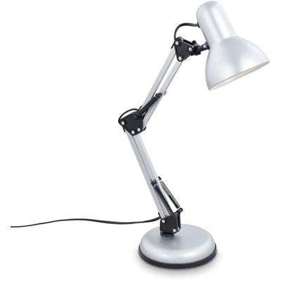 Tischleuchte Tischlampe drehbar Kabelschalter xE14 40W silber Metall Briloner Image