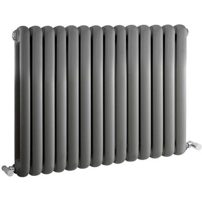 Gliederheizkörper Horizontal 2 Säulen Nostalgie Anthrazit 635mm x 863mm 1496W - Salvia