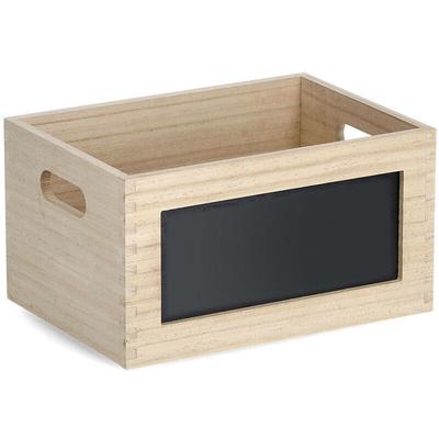 Organizer aus Holz, Behälter mit Kreidetafel Image