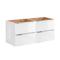 Mobile bagno senza lavabo effetto legno bianco 120cm