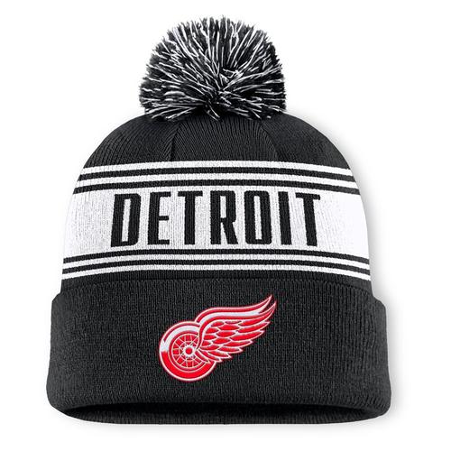 Detroit Red Wings Beanie Cuff mit Pom - Unisex