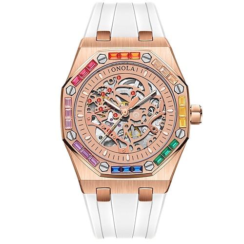 Onola Uhr Top-Marke Luxus Sport Herren Armbanduhr wasserdicht automatische mechanische Uhren
