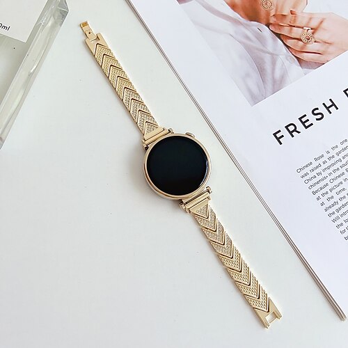 Uhrenarmband für Samsung Galaxy Watch 7/6/5/4 40/44mm, Galaxy Watch 5 Pro 45mm, Galaxy Watch 6/4 Classic 42/46/43/47mm, Watch 3, Active 2, Gear S3 S2 Legierung Ersatz Gurt Damen Glitzer Bling-Diamant Image