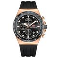 MINI FOCUS Herren Quarz Uhr Fashion Freizeit Armbanduhr Leuchtender Kalender Wasserdicht Dekoration Silikon Gel Uhr