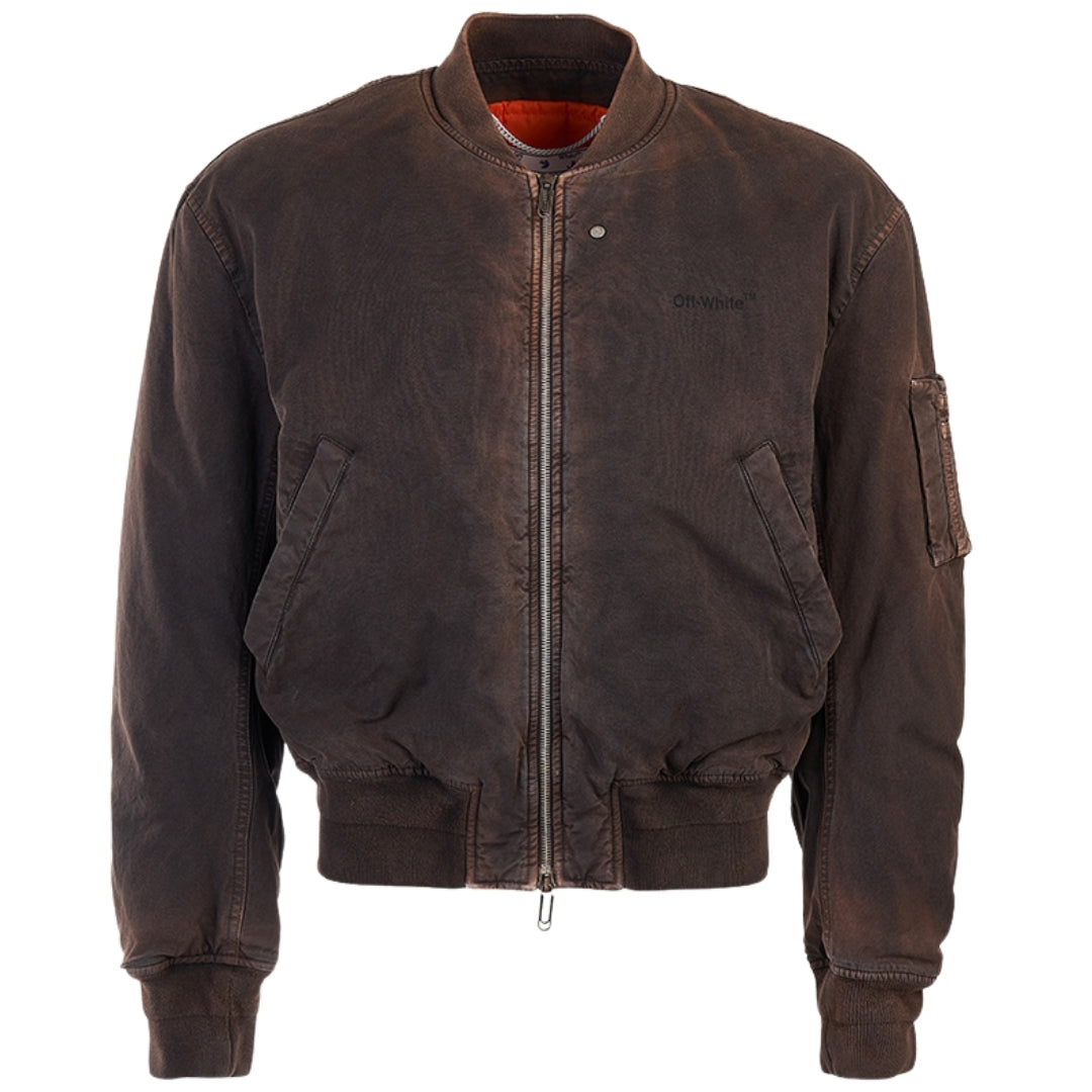 Off-White Diag Tab Vintage schwarze Bomberjacke