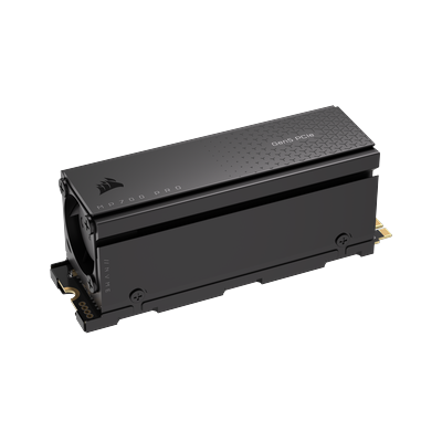 CORSAIR interne SSD "MP700 PRO 1TB M.2 NVMe PCIe Gen. 5 x4 SSD with Cooler", schwarz, B:2,2cm H:8cm T:0,03cm, Festplatten, Microsoft DirectStorage