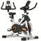 TEMU Exercise Bike - Stationary Bike For Indoor Cycling With Digital Display And Comfortable Seat Cushion- -c-silver