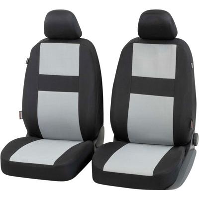 Carcomfort - Autositzbezug Glasgow, PKW-Schonbezüge für 2 Vordersitze schwarz/grau