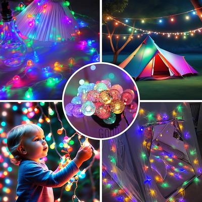 12m/20m/30m String Lights, LED Ball Fairy String 100-800 LEDs EL 5mm with 13-Keys Remote - Warm White/Cold White/Multicolor for Holiday Christmas Patio Decorations