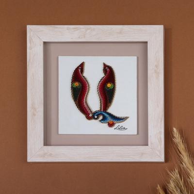 'Fair Trade Bird Alphabet-Themed Paper Letter A Wall Accent'