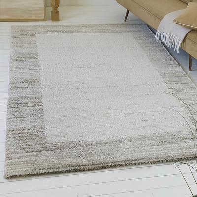 Teppich MY HOME "Alaric", beige, B:120cm H:18mm L:170cm, Polypropylen, Teppiche, Kurzflor, modernes Bordüre Design, weiche Oberfläche, Wohnzimmer Image