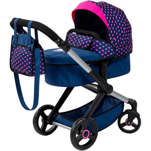 Kombi-Puppenwagen BAYER ""Xeo, blau/pink Einhorn"" Puppenwagen bunt (blau, pink) Kinder