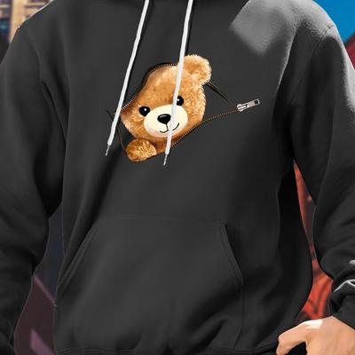 TEMU Men's Casual And Cozy Hoodies, Trendy Long Sleeve Hooded Sweatshirt, Casual Top For Autumn Winter Image