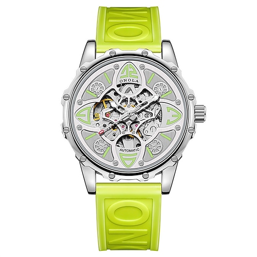 Montre pour homme ONOLA mode luxe haute qualité mécanique complètement automatique étanche montre en silicone