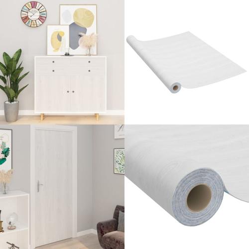 Selbstklebende Möbelfolie Weißes Holz 500 x 90 cm pvc - Möbelfolie - Möbelfolien - Home & Living