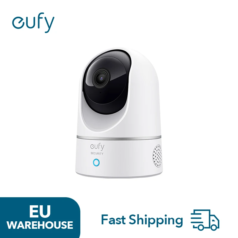(Stock européen) caméra intérieure de sécurité Eufy caméra de sécurité intérieure 2K caméra de sécurité Pivot de fosse