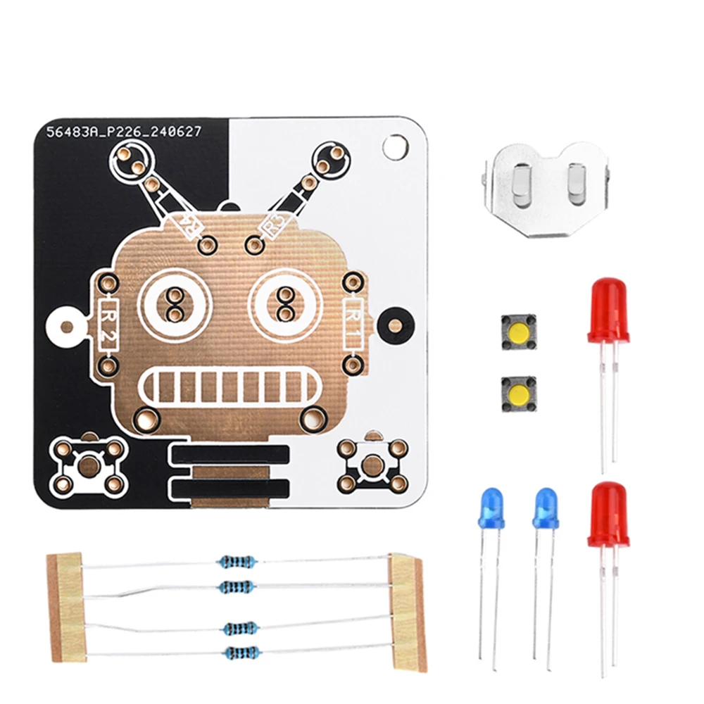Kit électronique Robot à monter soi-même, 1 pièce, pour l'assemblage aux débutants, apprendre à souder, Tube lumineux amusant, Module LED, Kit de bricolage, cadeau d'anniversaire créatif