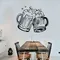 Tasses de bière Pub alcool Bar autocollants vinyle autocollant Mural amovible auto-adhésif Mural moderne décoration papier peint 3180