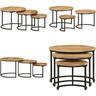 Tables gigognes 3 pcs bois de manguier massif brut - table gigogne - tables gigognes - Home &