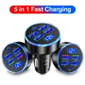 5 porte di ricarica rapida PD QC3.0 USB C 250W LED caricabatteria da auto caricabatteria da telefono per auto tipo C adattatore in auto per iPhone Samsung Huawei Xiaomi