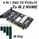 M.2 NVME B Chiave A PCIE 4.0/3.0 X1 x1 X4 x8 x16 Scheda Adattatore di interfaccia Scheda Madre Del