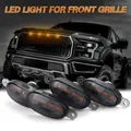 Universale Auto Anteriore LED Griglia di Luce Affumicato Ambra Bianco 12LED Griglia di Luce Eagle Eye Lampada Per Off Road Tronco SUV Ford Toyota 12V