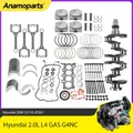 Revisione del motore Ricostruire Kit Guarnizioni Albero Motore Con Cuscinetto Asta Set Pistone Fit 2.0 L G4NC Per Hyundai Tucson Kia Forte5 2.0L GAS