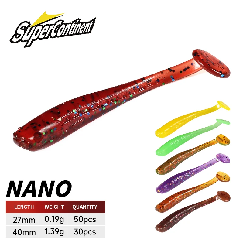 Esca morbida supercontinente nuovo ciprinidi 4 cm/30 pezzi 2,7 cm/50 pezzi esche da pesca affondamento esca tremor esca da pesca morbida vermi di pesce richiamo