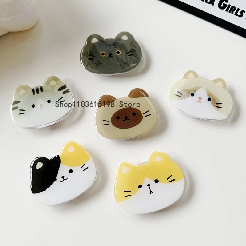 Coreano simpatico cartone animato gatto Griptok Grip Tok telefono anello di barretta supporto supporto per iPhone 15 14 Samsung staffa presa pieghevole