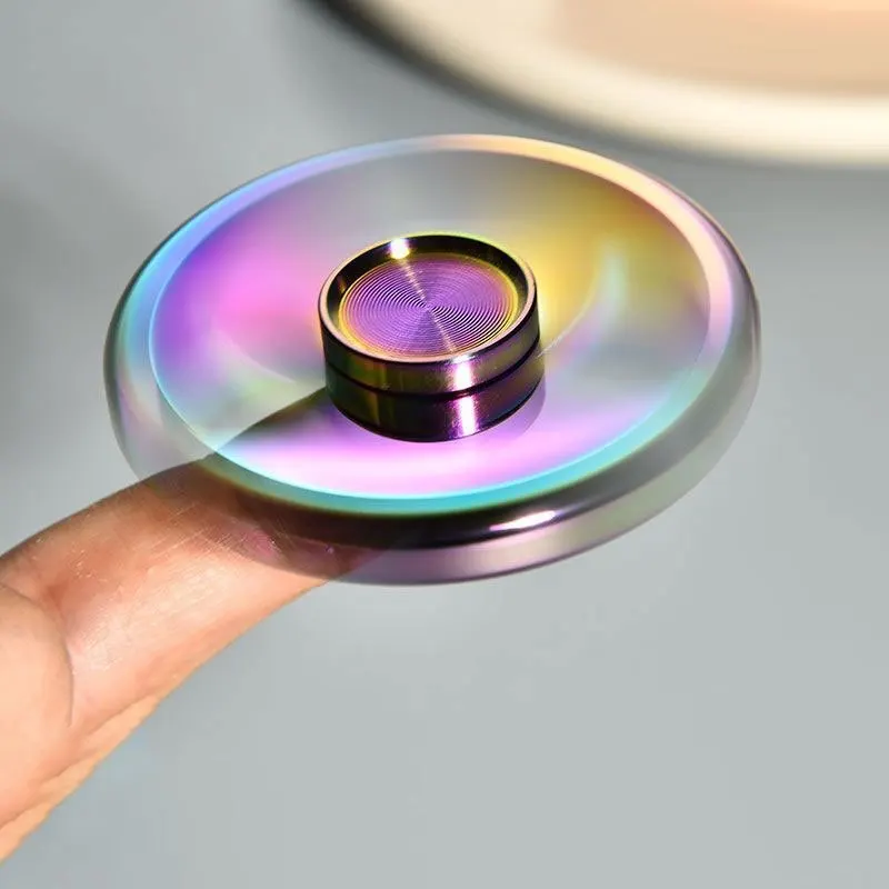 1 pezzo set colorato fidget spinner per adulti in lega di zinco giocattolo antistress ufficio sollievo dall'ansia sollievo dallo stress regalo per il tempo libero