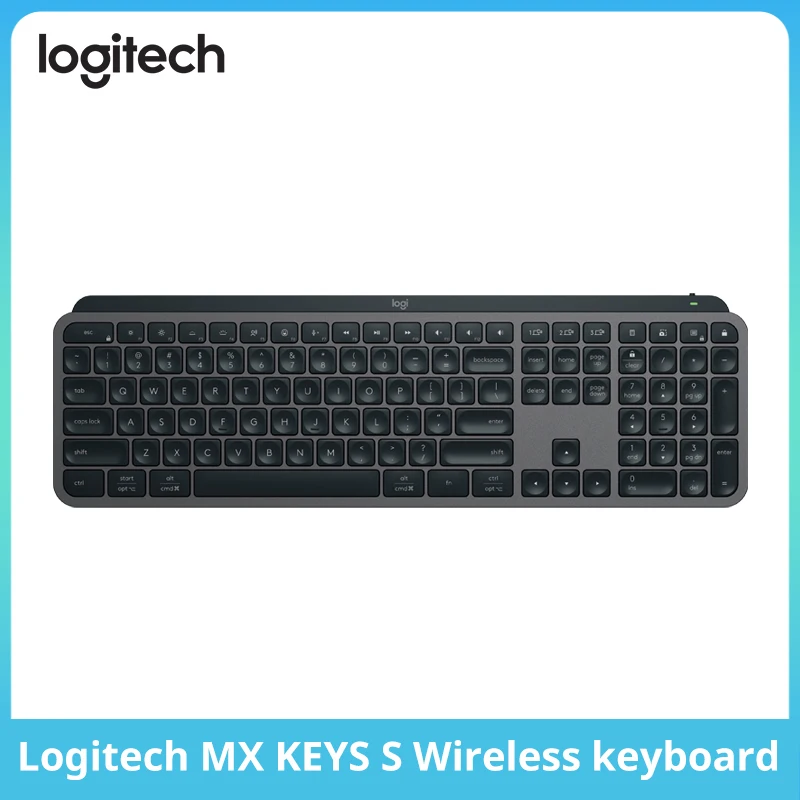 NUOVA tastiera Bluetooth wireless Logitech MX Keys S Connessione multi-dispositivo da ufficio retroilluminata USB Bolt Recevier portatile ultrasottile