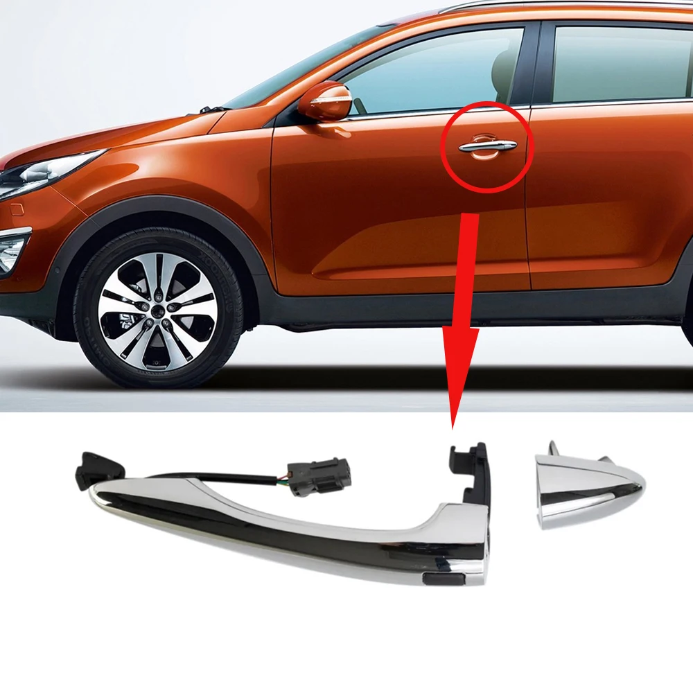 Maniglia per porta esterna esterna per auto anteriore sinistra/destra per Kia Sportage 2011 2012 2013 2014 2015 2016 Driver per mano sinistra muslimah