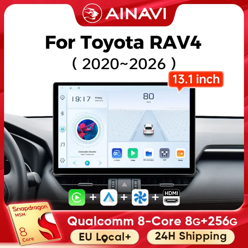 Ainavi 13,1 Zoll Für Toyota RAV4 2019 2020 2021 2023 2025 XA50 HDMI 2K Auto Radio Carplay Drahtlose Android auto 4G Auto Multimedia Image