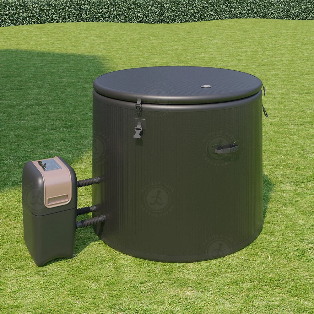 Tragbares Spa 1 Person Whirlpool Spa aufblasbare Whirlpool-Badewanne & kalte Tauch wanne aufblasbare Eis badewanne für Sportler nach Hause im Freien