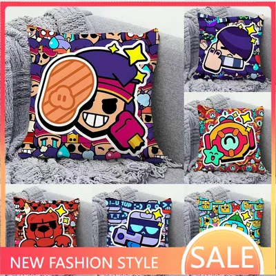 Anime Figuren Druck Dekokissen Fall Quadratisches Kissen Kawaii Anime Weiche Taille Sofa Kissen Überwurf Schlafzimmer Kissen für Bettwäsche Image