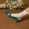 Sommer Pumps Sandalen Französisch Stil Frauen Schuhe Kidsuede Frühling Schuhe Weibliche Retro Schnalle Vintage Pumpen Auf Ferse 5,5 CM