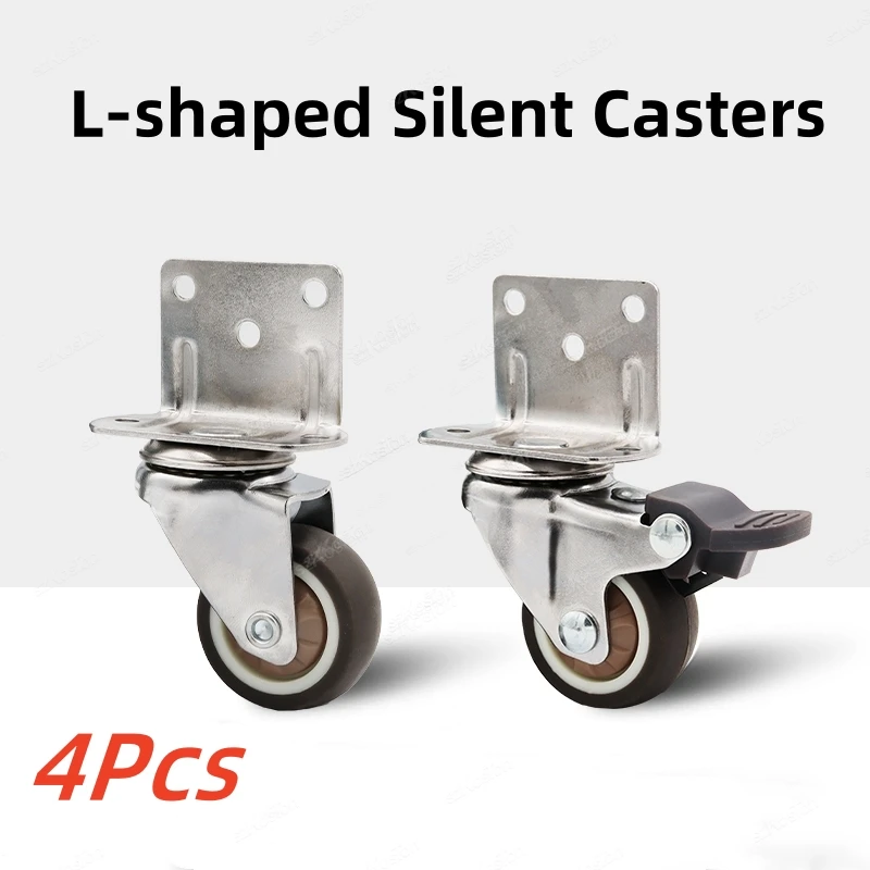 4 Stück Möbel rolle 1-2 Zoll Weich gummi Universal rad Lenk rolle Rollen rad für Plattform wagen Zubehör Möbel