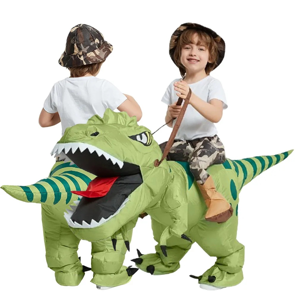 Tier Cartoon Reiten T-Rex Aufblasbare Kostüm Kindergarten Kinder Dinosaurier Rollenspiel Erwachsene Kinder Jagen Spiel Geburtstag Geschenk Image