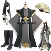 Grandmaster of Demonic Nie HuaiSang Cosplay Kostüm Erwachsener schwarzer Anzug MO DAO ZU SHI Unisex Kostüm Komplettset Schuhe Perücke chinesischer Fan