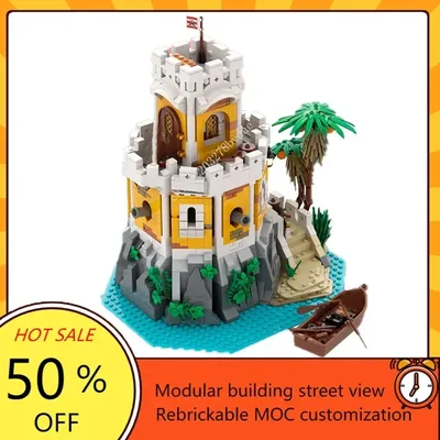1149PCS Angepasst MOC Pirate Serie Kanone Cove Remake Modell Bausteine Technologie Ziegel DIY Image