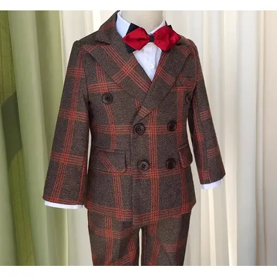 Kinder luxuriöse Fotografie Anzug Jungen Jacke Weste Hosen Fliege Zeremonie Kostüm Kinder Geburtstag Image