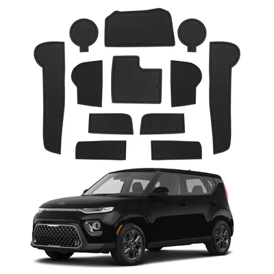 LFOTPP Car Door Groove Pad for Soul Booster / Soul EV 2022 Anti-Slip Door Gate Slot Mats Auto Interior Soul Accessories 2022