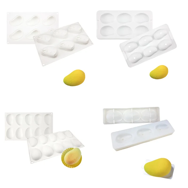 Silikonform 3D Mango Form Küche Harz Backwerkzeug DIY Obst Kuchen Mousse Schokolade Pudding Fudge Spitze Dekoration Formen Image
