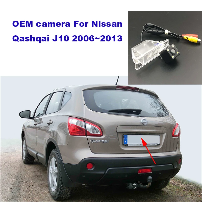 HD ccd Nachtsicht auto Rückansicht Rückfahr kamera wasserdicht für Nissan Qashqai J10 2006 ~ 2013 Rückfahr kamera Gehäuse Image