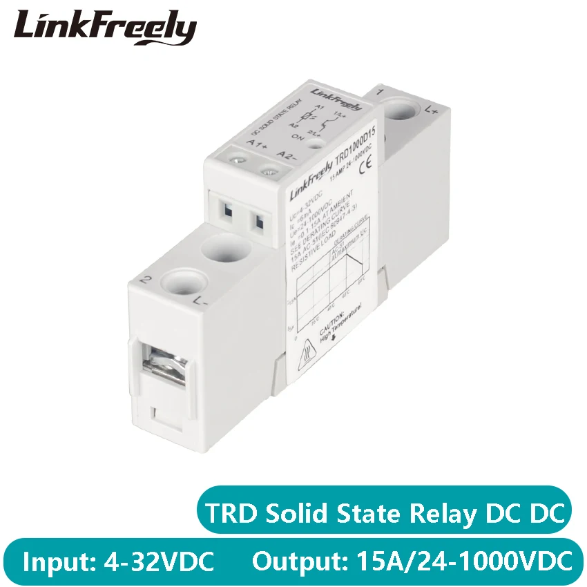 TRD1000D15 Miniature15A 25A 1000V DC DC relè a stato solido 5V 12V 24V 32VDC ingresso tensione elettrica modulo relè SSR e scheda