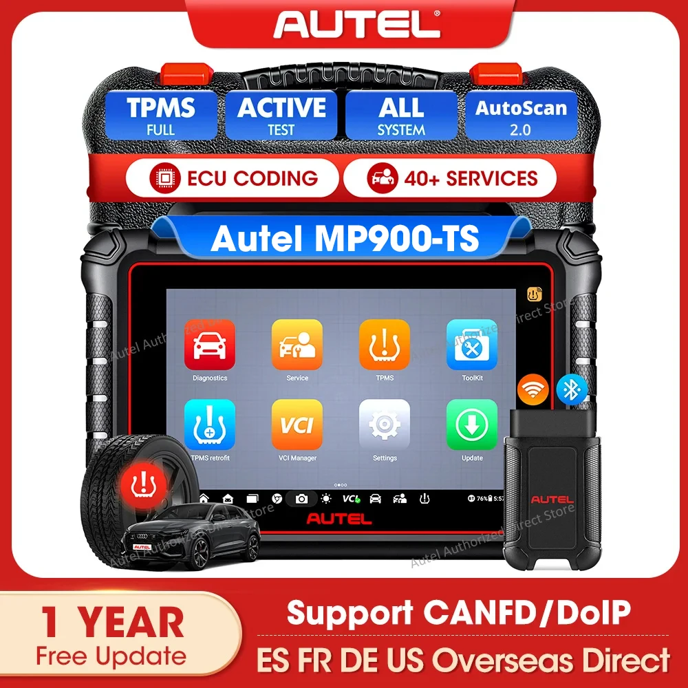 Autel MaxiPRO MP900TS OBD2 Scanner TPMS Diagnosegerät ECU-Codierung, Aktiver Test, 40+ Dienste, CAN FD&DOIP Upgrade von MK808S-TS Image