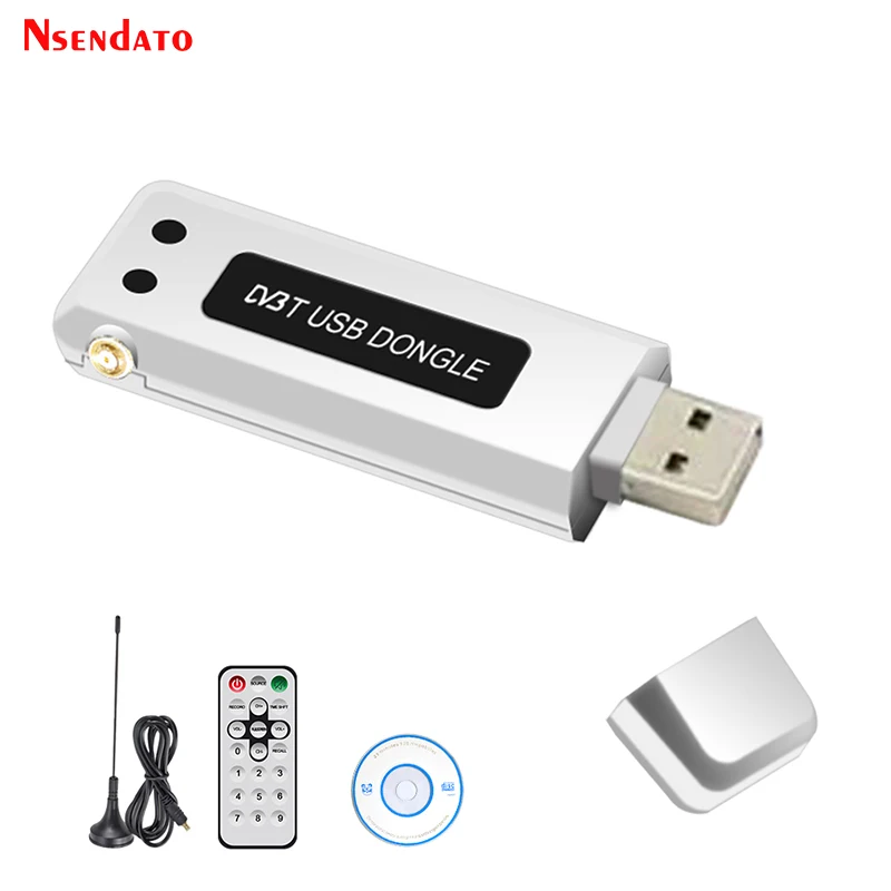 Digitaler USB 2.0 DVB-T Dongle Stick USB DVB T HDTV TV-Tuner Rekorder Empfänger mit Fernbedienung IR-Antenne Image