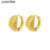 925 Sterling Silber Nadel Trendy 24K Gold Farbe Kleine Große Kreis Hoop Ohrringe für Frauen Punk Hip Hop Schmuck zubehör