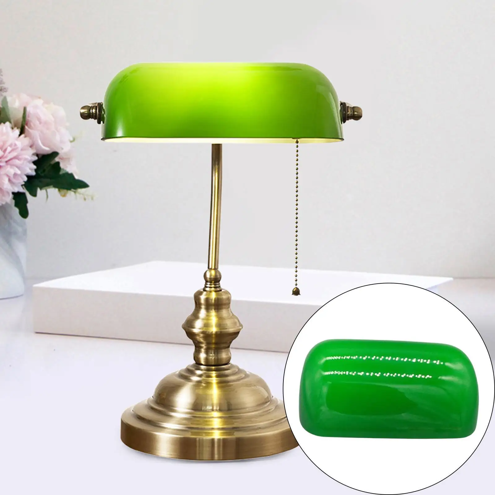 Vintage Charm grün Gehäuse Glas Lampen schirm für Tisch lampen Vintage Atmosphären Lampen schirm weit verbreitet